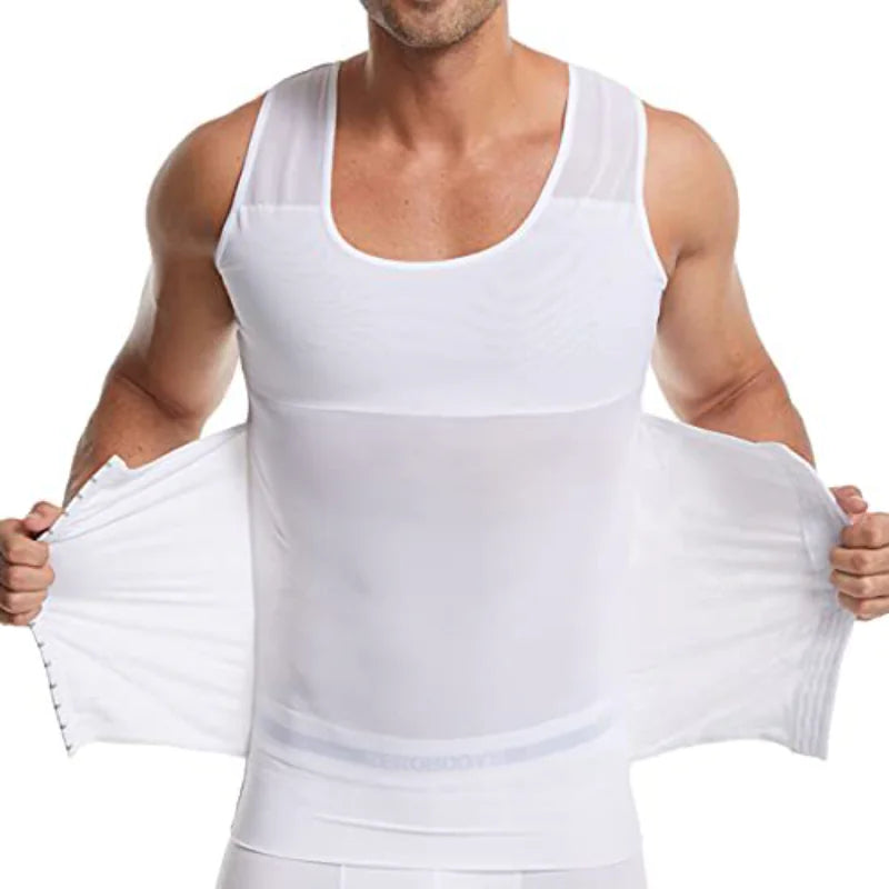 Men's Compression Shirt Slimming Body Shaper Vest - SculptX