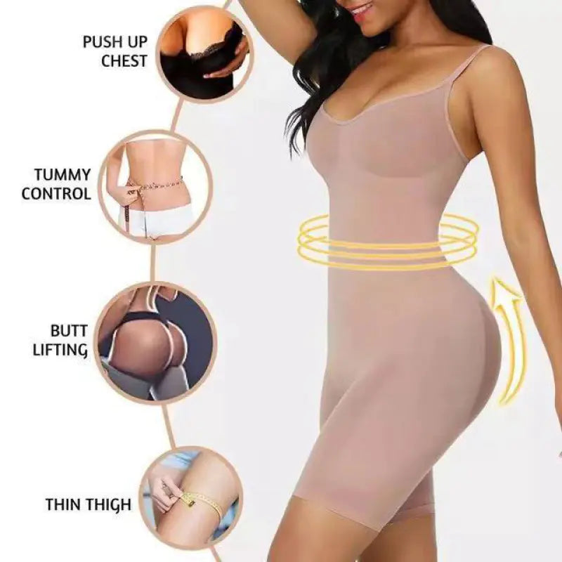 Postpartum Body Shaper Bodysuit with Open-Crotch Design - SculptX