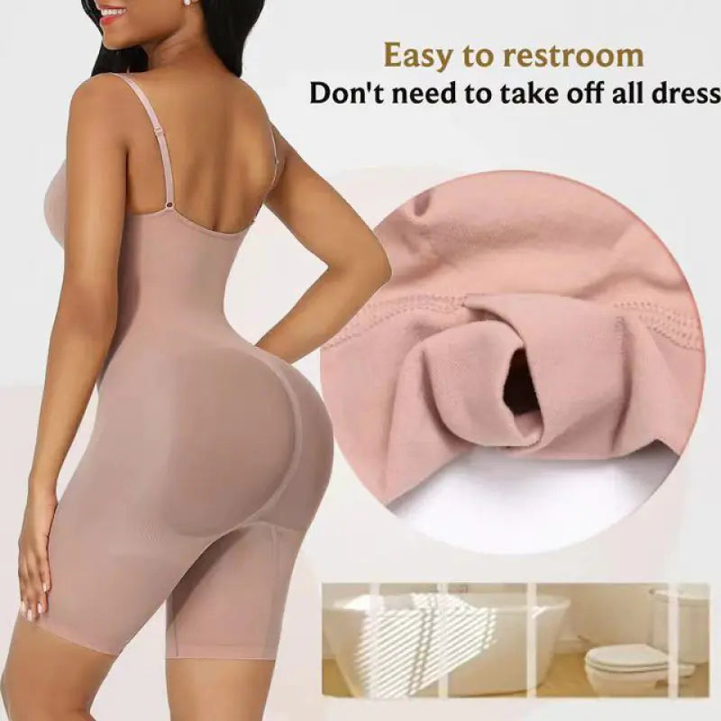 Postpartum Body Shaper Bodysuit with Open-Crotch Design - SculptX