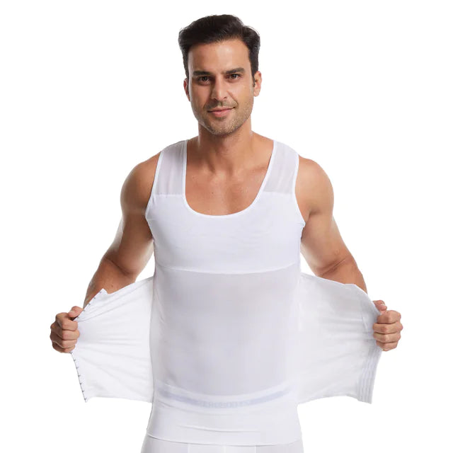 Men's Compression Shirt Slimming Body Shaper Vest - SculptX