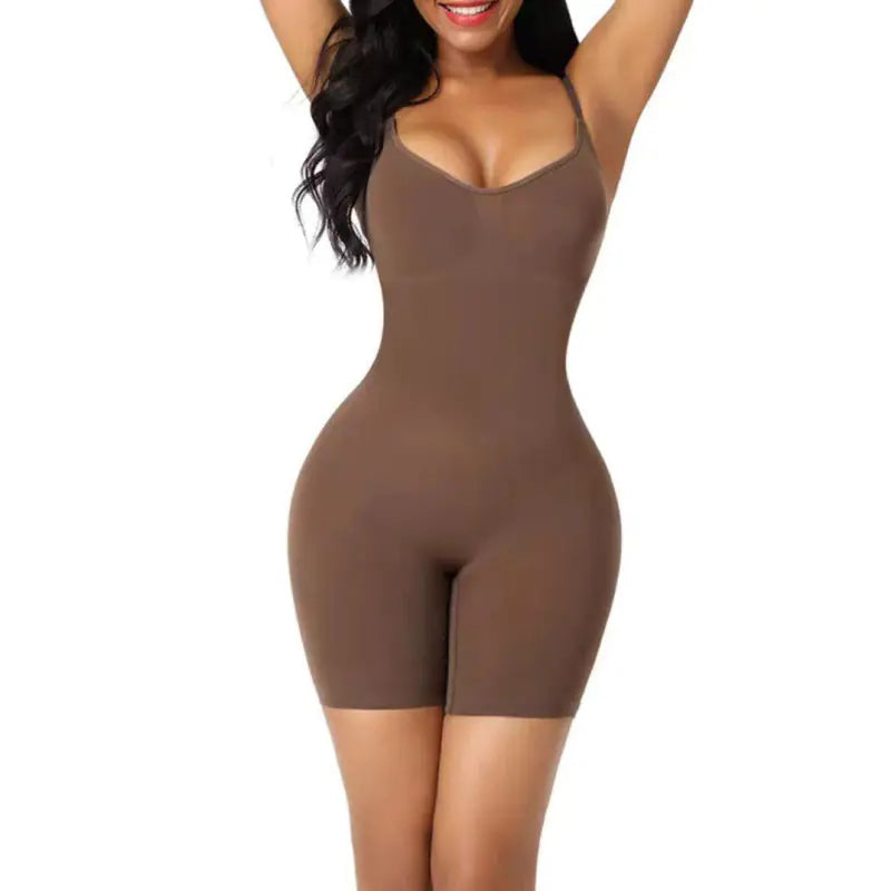 Postpartum Body Shaper Bodysuit with Open-Crotch Design - SculptX